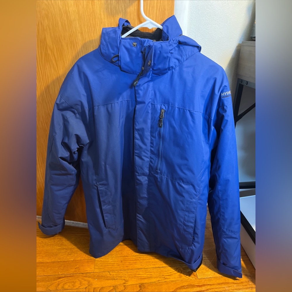 32 Degrees Heat (S/CH) Full Zip Insulated Hydro-Tech Hooded Jacket 3 in 1